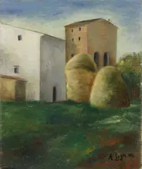 Casolari toscani by Achille Lega, 1922, oil on canvas, offered Oct 2018