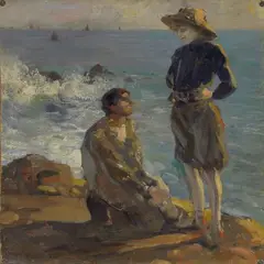 Lionello Balestrieri, Leggenda Bretone (La Glu), oil on canvas
