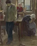 Lionello Balestrieri, Leggenda bretone (La Glu), oil on canvas