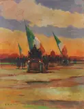 Marcia su Roma by Renato Natali, 1930, oil on compensato, offered Oct 2018