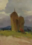 Pagliai by Renato Natali, oil on compensato, offered Oct 2018