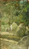 Paesaggio by Cesare Ciani, oil on cardboard, offered Oct 2018
