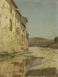 Adolfo Tommasi, Ponte a Rifredi, 1879, oil on panel