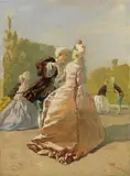 Telemaco Signorini, L'epoca galante, oil on canvas