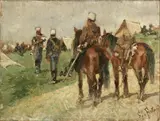 Il messaggio by Giovanni Fattori, oil on tavoletta, offered Oct 2018