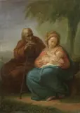 Riposo dalla Fuga in Egitto by detto il Piccio Giovanni Carnovali, oil on canvas, offered Oct 2018