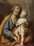 Giuseppe Badaracco, San Giuseppe col Bambino, oil on canvas