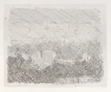 Giorgio Morandi, Paesaggio (Pianura di Bologna), 1929, etching on zinco