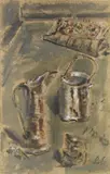 Natura morta con brocca e secchio by Filippo de Pisis, 1946, oil on canvas, offered Jun 2018