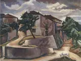 René Paresce, Paesaggio, 1921, oil on canvas