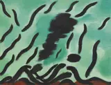 Figura nello spazio (Condizione umana) by Virgilio Guidi, 1956, oil on canvas, offered Jun 2018