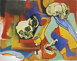 Teschi con omaggio a Picasso e alla sua Crocifissione by Renato Guttuso, 1973, oil on canvas, offered Jun 2018