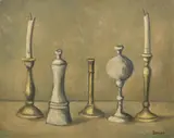 Fiorenzo Tomea, Lumi e candele, oil on canvas