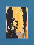Rotella, Senza titolo, décollage on paper