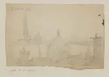 Carlo Carrà, Cupole a Venezia, 1958, pencil on paper