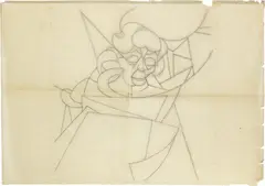 Studio per «Min mors hode» (La Madre) by Ivo Pannaggi, pencil on paper velina quadrettata, offered Jun 2018