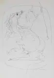 Lucio Fontana, Illustrazione per «Six contes de La Fontaine», 1963, inchiostro on paper