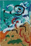 Senza titolo by Mario Schifano, 1997, enamel and oggetti on canvas, offered Jun 2018