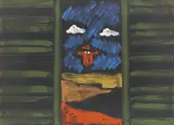 Persiane con spaventapasseri by Tano Festa, acrylic on canvas, offered Jun 2018