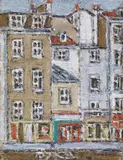 Orfeo Tamburi, Case a Parigi, oil on canvas applicata on cardboard