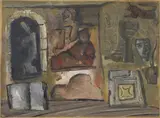 Composizione by Mario Sironi, 1947, tempera and pencil grassa on paper applicata on canvas, offered Jun 2018