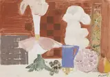 Bruno Saetti, Natura morta, tempera on paper