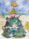 Senza titolo by Antonio Possenti, 1995, oil on canvas board, offered Jun 2018