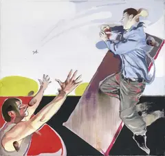 Exodus by Alessandro Scarabello, 2009, acrylic and oil on canvas, offered Jun 2018