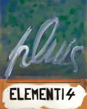 Julien Blaine, Elementi 4, 1991, mixed media on panel