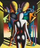 Mark Kostabi, Pre-emptive stike, 2008, oil on canvas