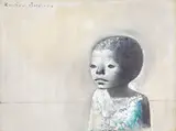Xavier Bueno, Ragazzo, 1966, oil on canvas board