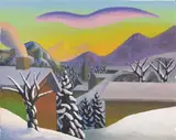 Crepuscolo d'inverno by Salvo, oil on canvas, offered Jun 2018