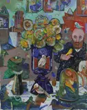 Senza titolo by Antonio Possenti, oil on canvas board, offered Jun 2018