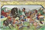 Pippo Rizzo, Battaglia, 1949, oil and tempera on panel