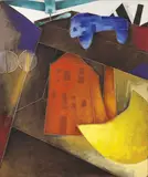 Emilio Tadini, L'Armadio magico di Aldo, oil on canvas