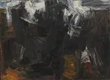 Alberto Moretti, Morte del paesaggio, 1957, oil on faesite