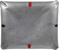 Cesare Berlingeri, Argento segnato, 2010, mixed media on canvas piegata