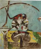 Gianni Dova, Giuochi di specchi, 1960, oil on canvas
