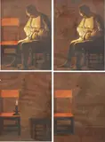 Anticollage by Jiří Kolář, 1976, oil on riproduzioni a colori on paper, offered Jun 2018
