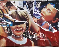 Jacques de la Villeglé, Metro Arts-et-Métiers, 2000, décollage on canvas