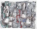 Markus Lüpertz, Senza titolo, 1988, mixed media on paper