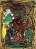 Emilio Vedova, Senza titolo, 1986, mixed media on faesite