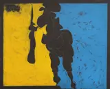 Don Chisciotte by Tano Festa, 1987, enamel on canvas, offered Jun 2018