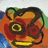 Figura aggressiva by Karel Appel, 1974, oil on faesite, offered Jun 2018