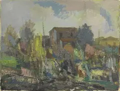 Paesaggio a Seano by Quinto Martini, 1945, oil on cardboard, offered Apr 2018