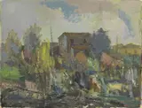 Paesaggio a Seano by Quinto Martini, 1945, oil on cardboard, offered Apr 2018
