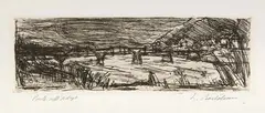 Ponte sull'Adige by Luigi Bartolini, 1941, etching on paper India incollata, offered Apr 2018