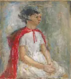 Robert Medley, Ritratto di ragazza, oil on canvas