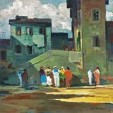 Notturno by Renato Natali, oil on compensato, offered Apr 2018