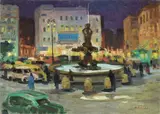 Piazza Barberini, Roma by Renato Natali, oil on canvas, offered Apr 2018